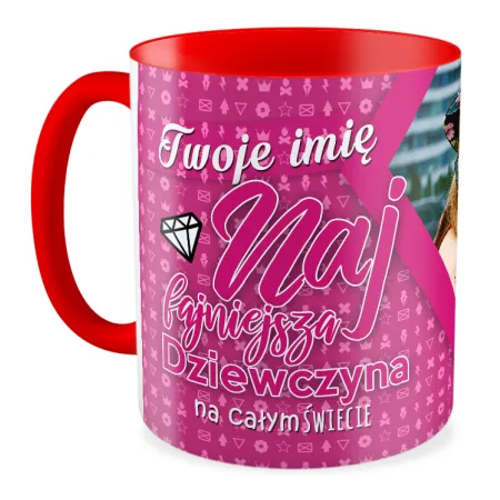 FOTO Kubek czerwony 330ml dla DZIEWCZYNY